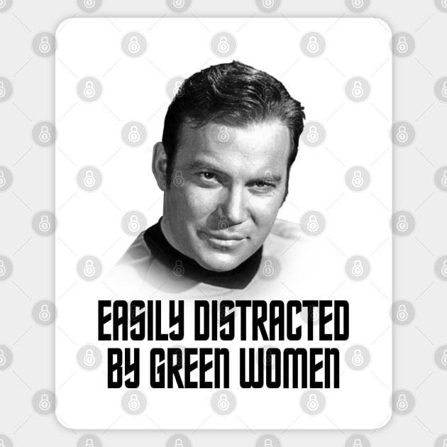 Star Trek - easily distracted by green women Sticker by ROBZILLA